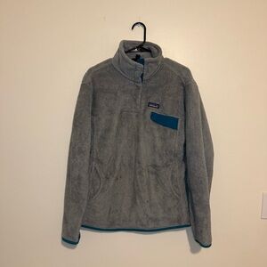 Patagonia | Gray Fleece Jacket with Teal Accents